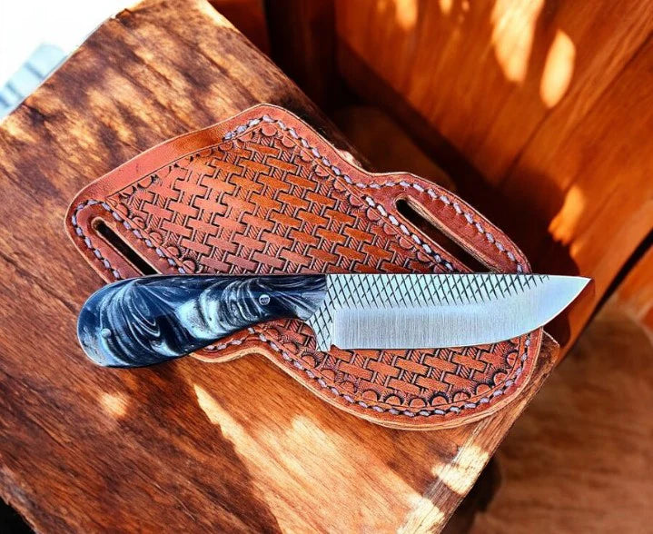 Handmade Country Knife 7" Rasp Steel with Sheath