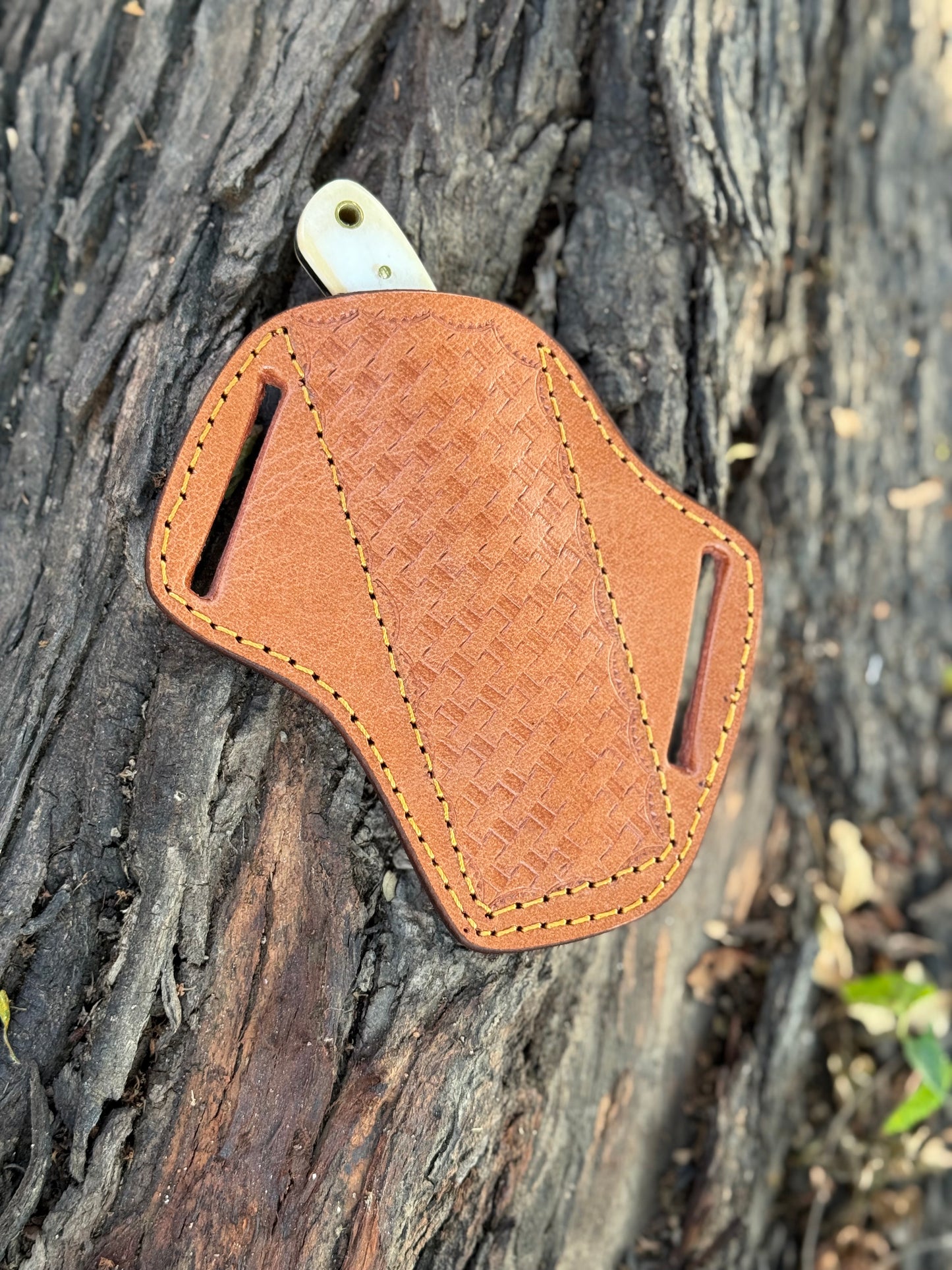 Handmade Cowboy Rasp Knife with Leather Sheath