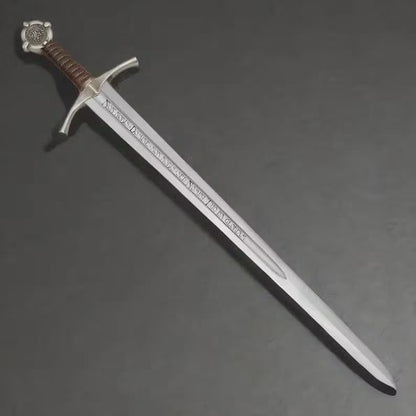 Faithkeeper - Handmade Knights Templar Accolade Sword with Scabbard | Medieval Replica Collectible Sword