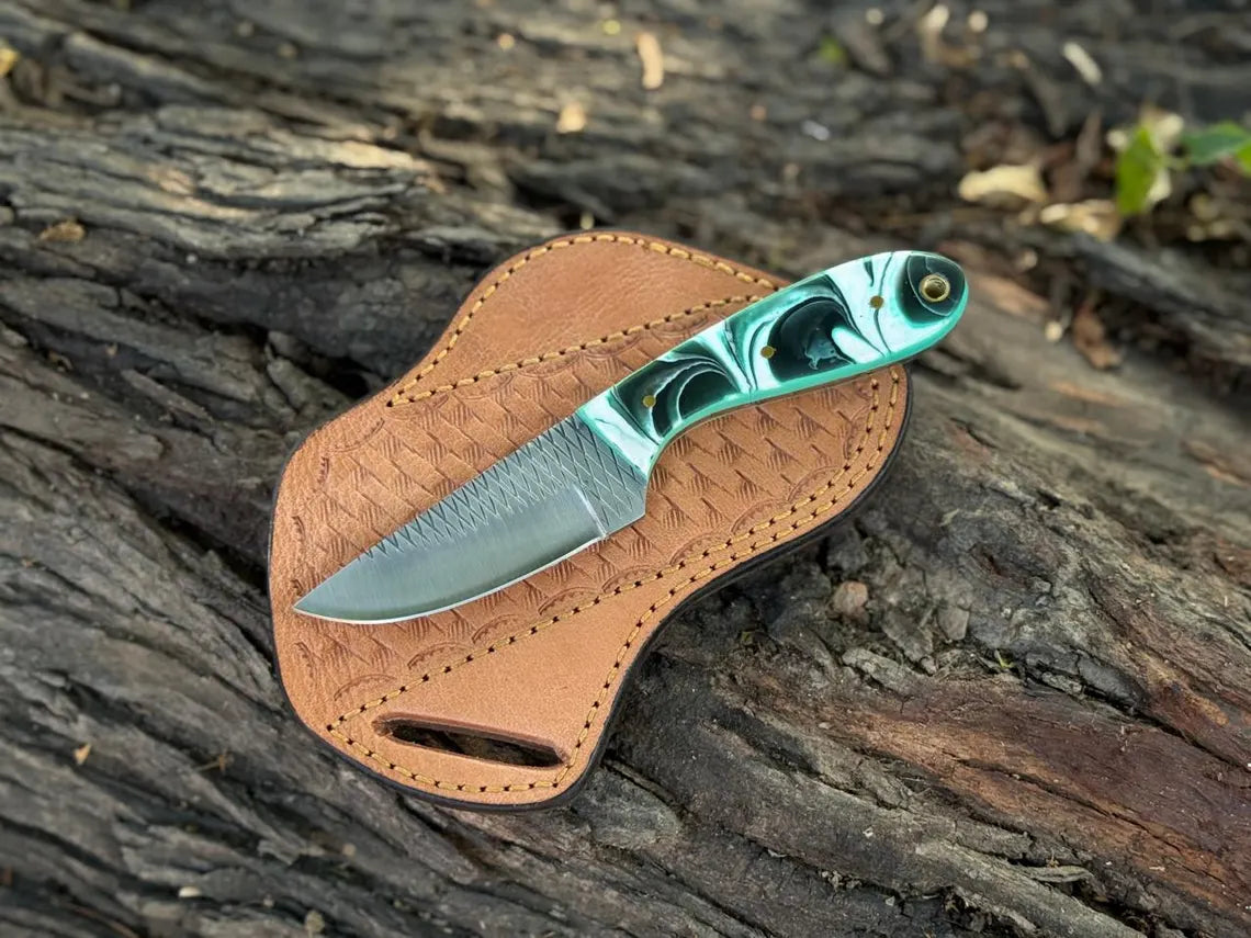 Handmade Cowboy Rasp Knife with Leather Sheath | Cowboy Knives Shop