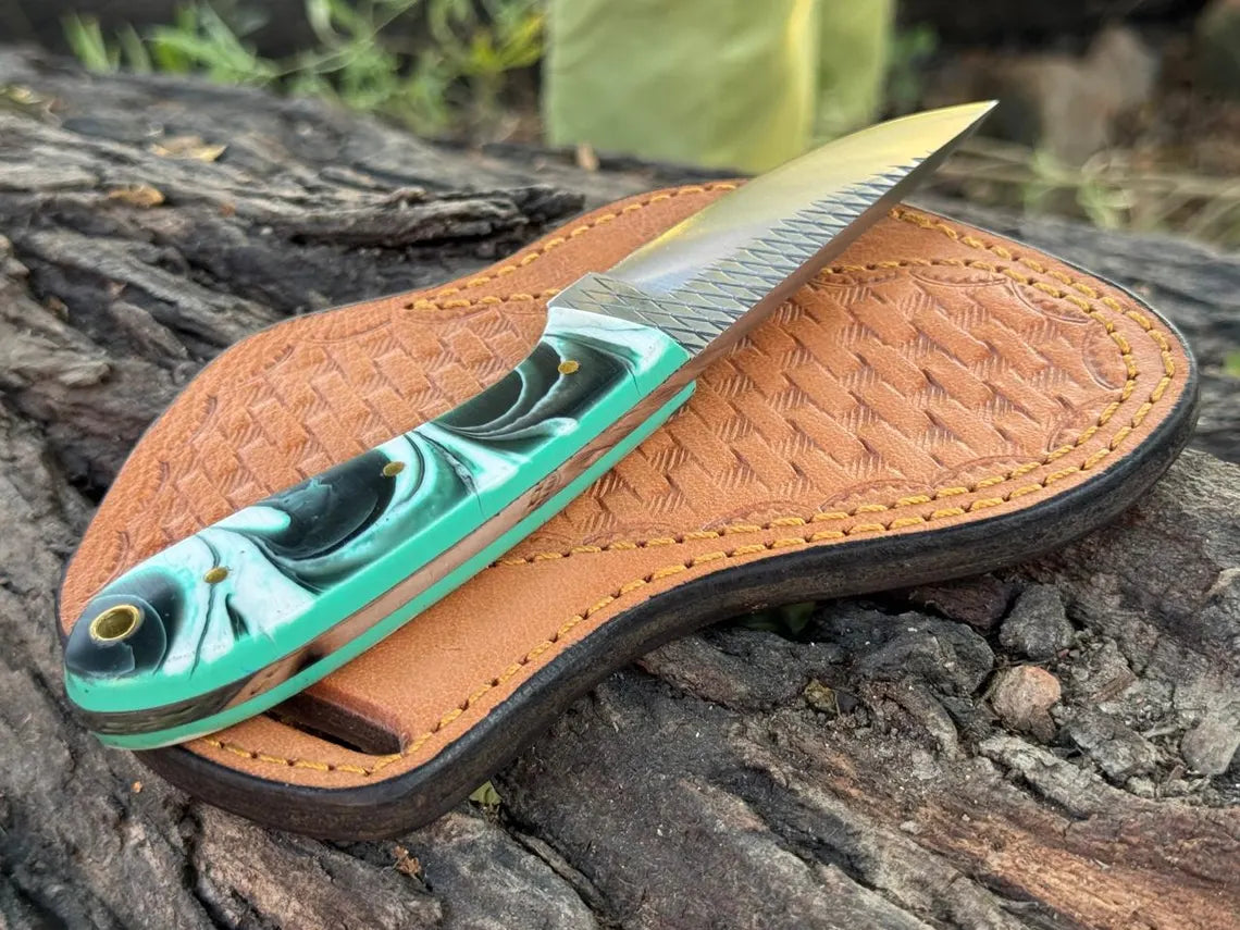 Handmade Cowboy Rasp Knife with Leather Sheath | Cowboy Knives Shop
