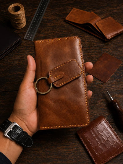 Handmade Genuine Leather Wallet Set | Bifold Wallet | Slim Card Holder | Minimalist Men’s Wallet Leather | Gift for Him