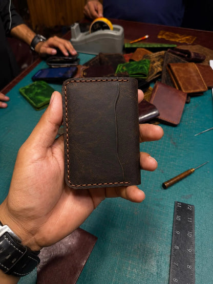 Handmade Genuine Leather Wallet Set | Bifold Wallet | Slim Card Holder | Minimalist Men’s Wallet Cow Leather | Gift for Him