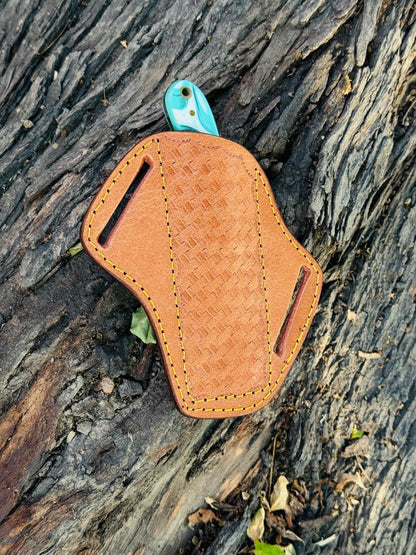 Handmade Cowboy Rasp Knife with Leather Sheath