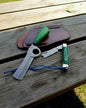 Handmade Cowboy Bull Cutter and pocket Knife: damascus Steel Blade, wood Handle