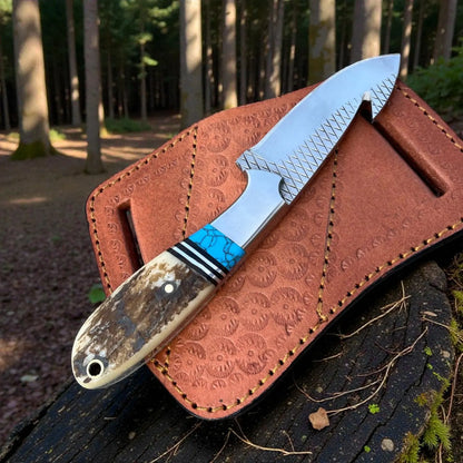 Custom Skinner Knife/Hunting/Skinner/ Stag & Antler Handle
