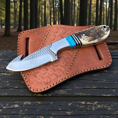 Custom Skinner Knife/Hunting/Skinner/ Stag & Antler Handle