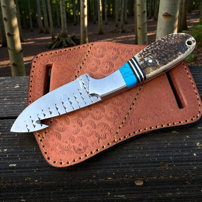 Custom Skinner Knife/Hunting/Skinner/ Stag & Antler Handle