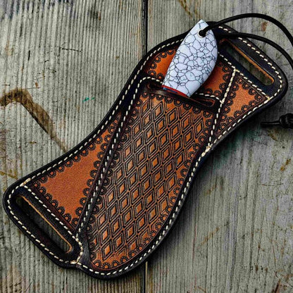 Western Style Cowboy Knife Turquoise Handle