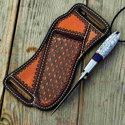 Western Style Cowboy Knife Turquoise Handle
