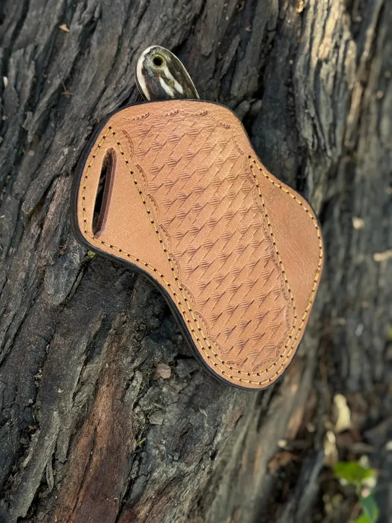 Handmade Skinner Knife: Rasp Steel Blade, Stag Horn Handle